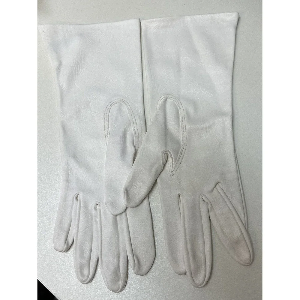Vintage Women's White Double Woven Nylon Formal 11